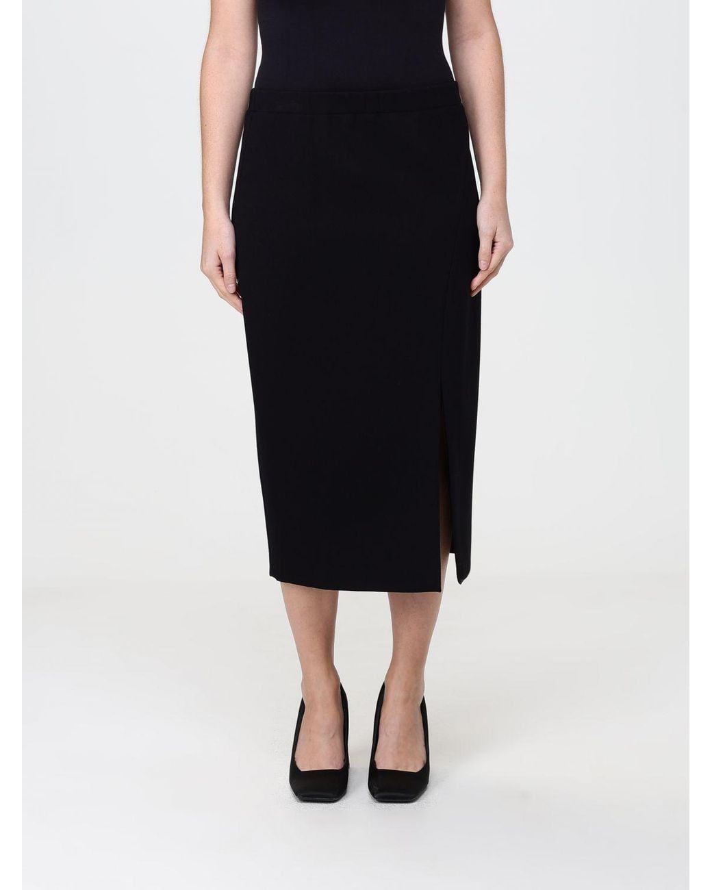 Liviana Conti Black Midi Pencil Skirt