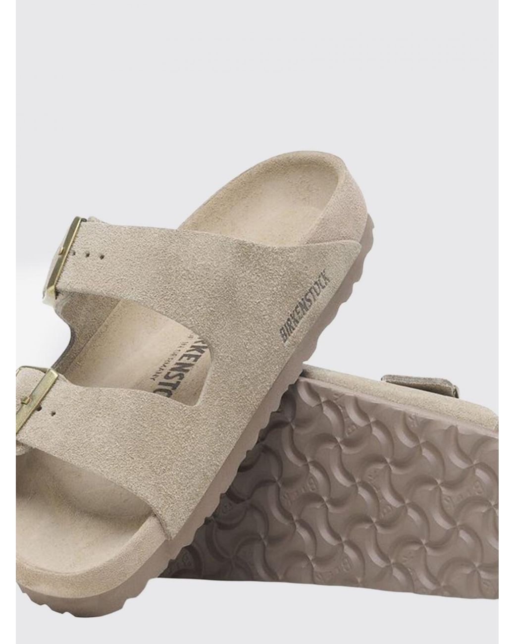 Birkenstock White Arizona Suede Sandals