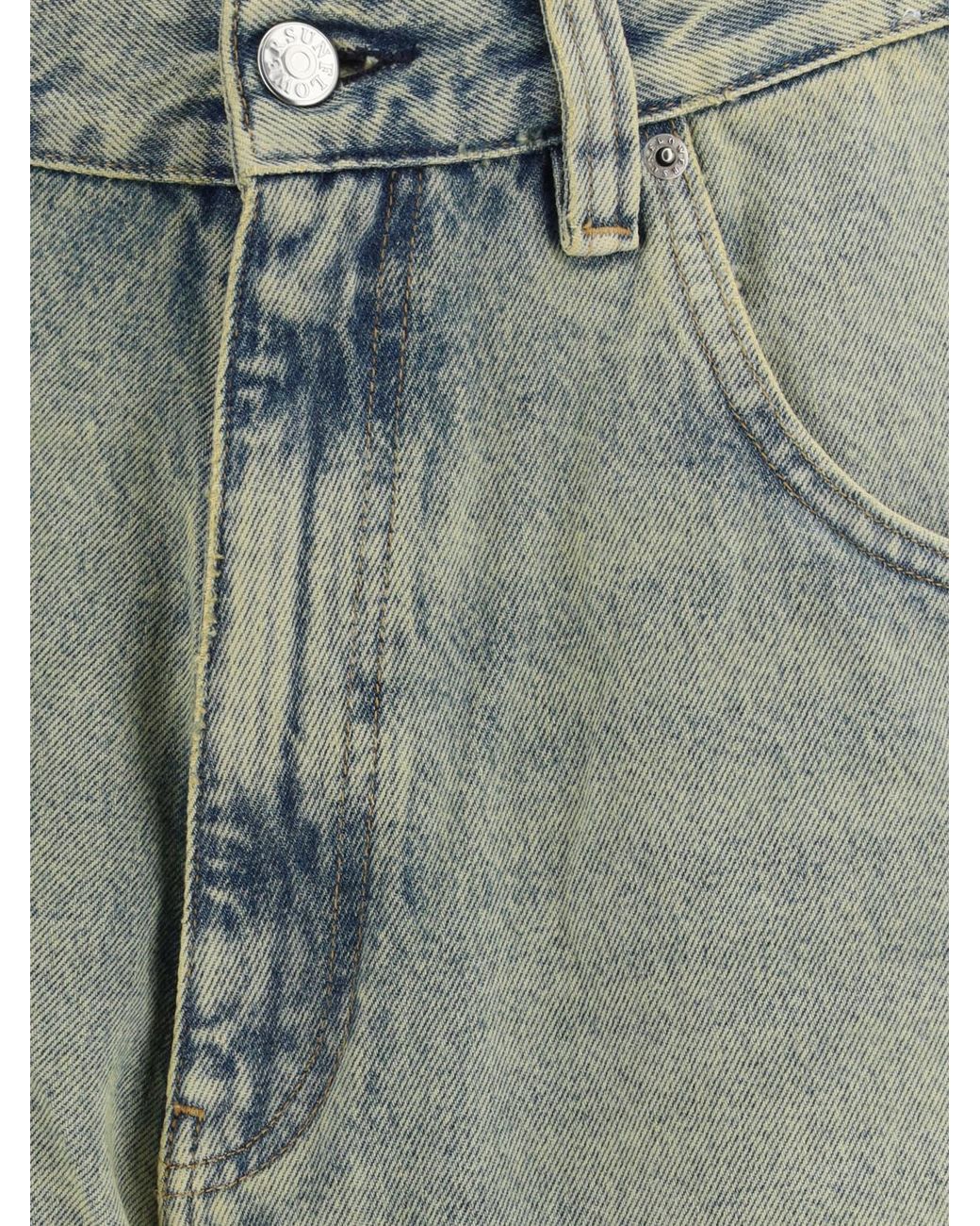 sunflower Natural 5-Pocket Cotton Denim Knee-Length Shorts for men