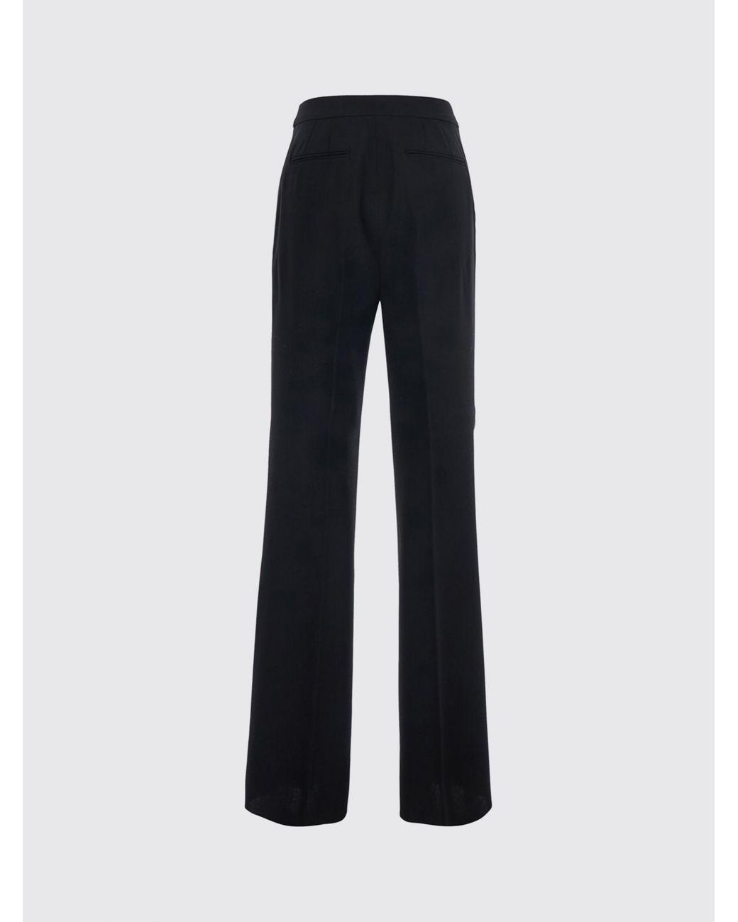 Max Mara Blue High-Waisted Straight-Leg Trousers