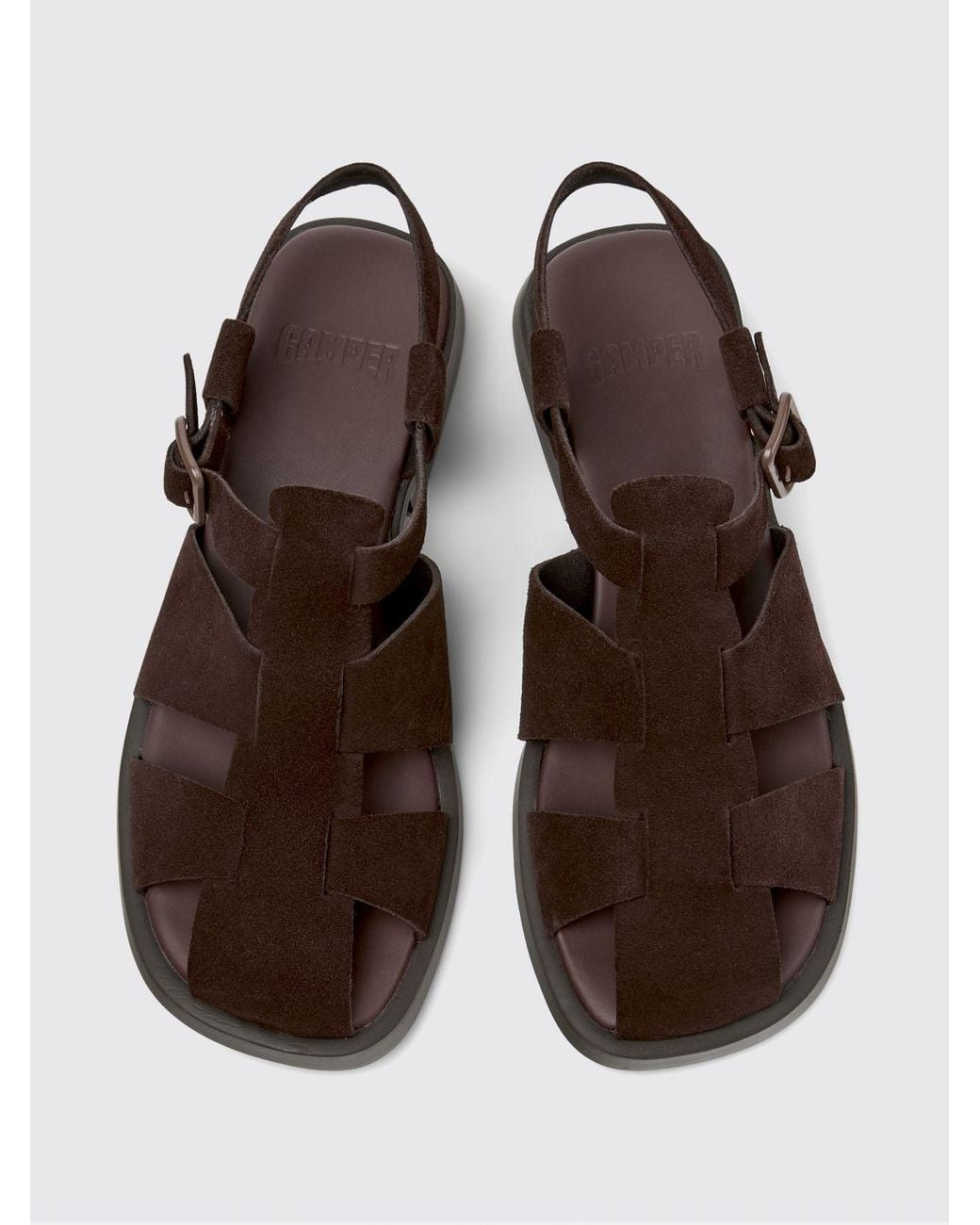 Camper Brown Flat Sandal