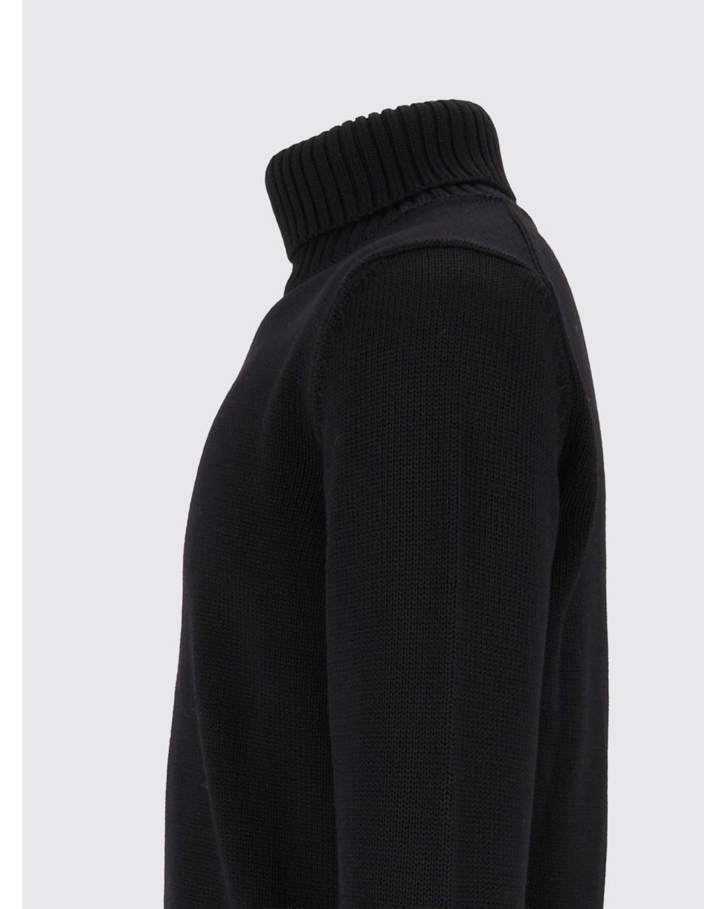 Slowear Blue Pure Virgin Wool Turtleneck Sweater With Long Sleeves for men