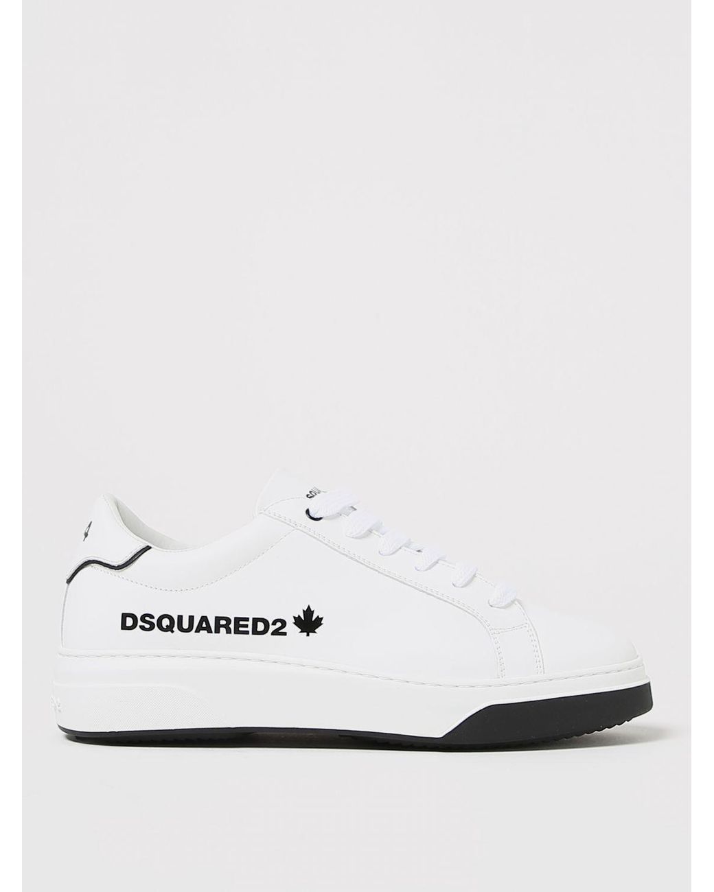 DSquared² Bumper Sneakers In Leather in White for Men | Lyst UK