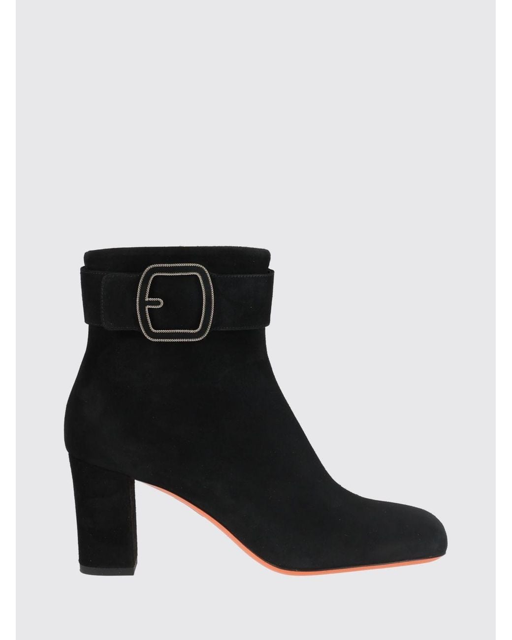 Santoni Black Ankle Boots