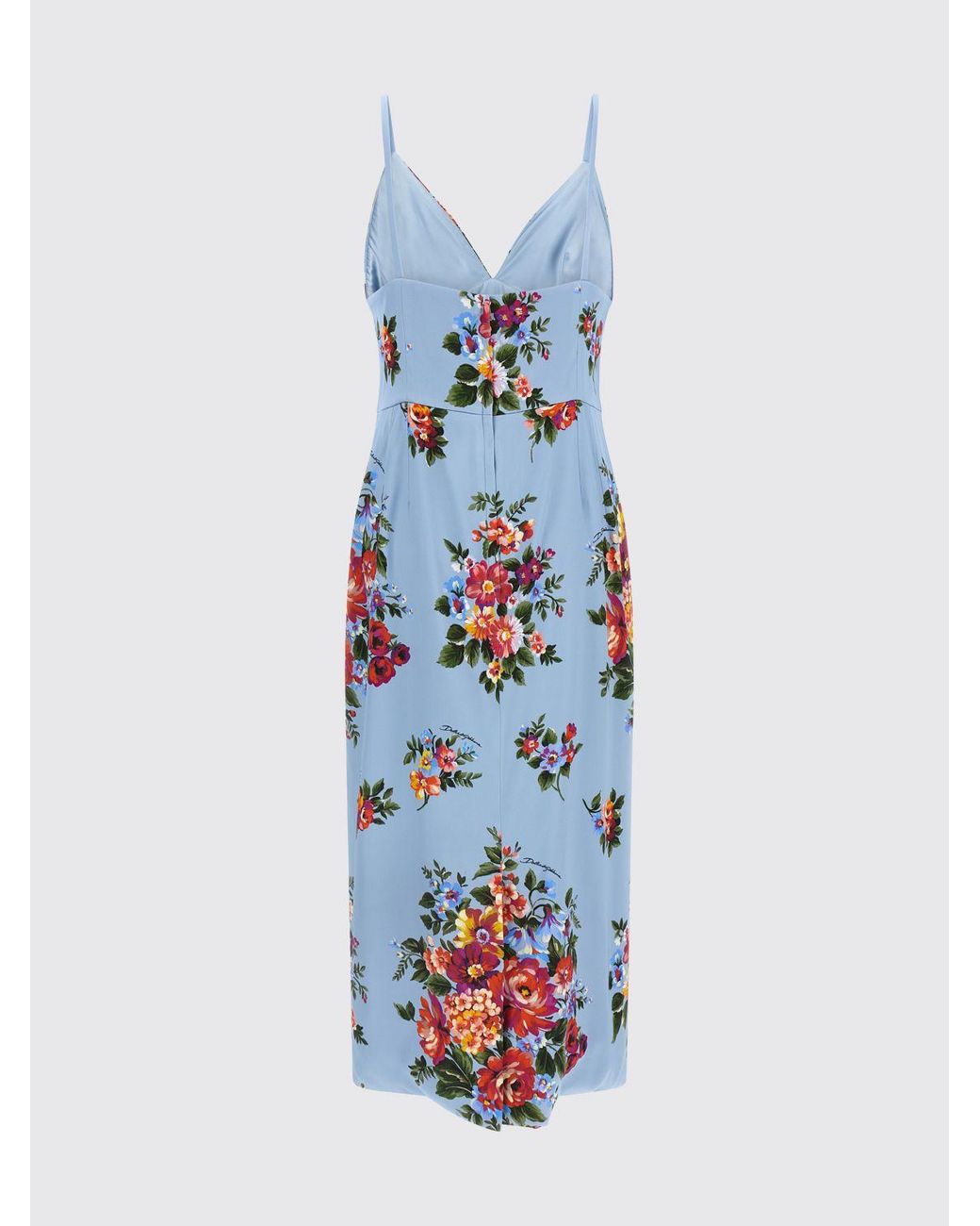 Dolce & Gabbana White Dolce &Amp Gabbana Satin Midi Dress