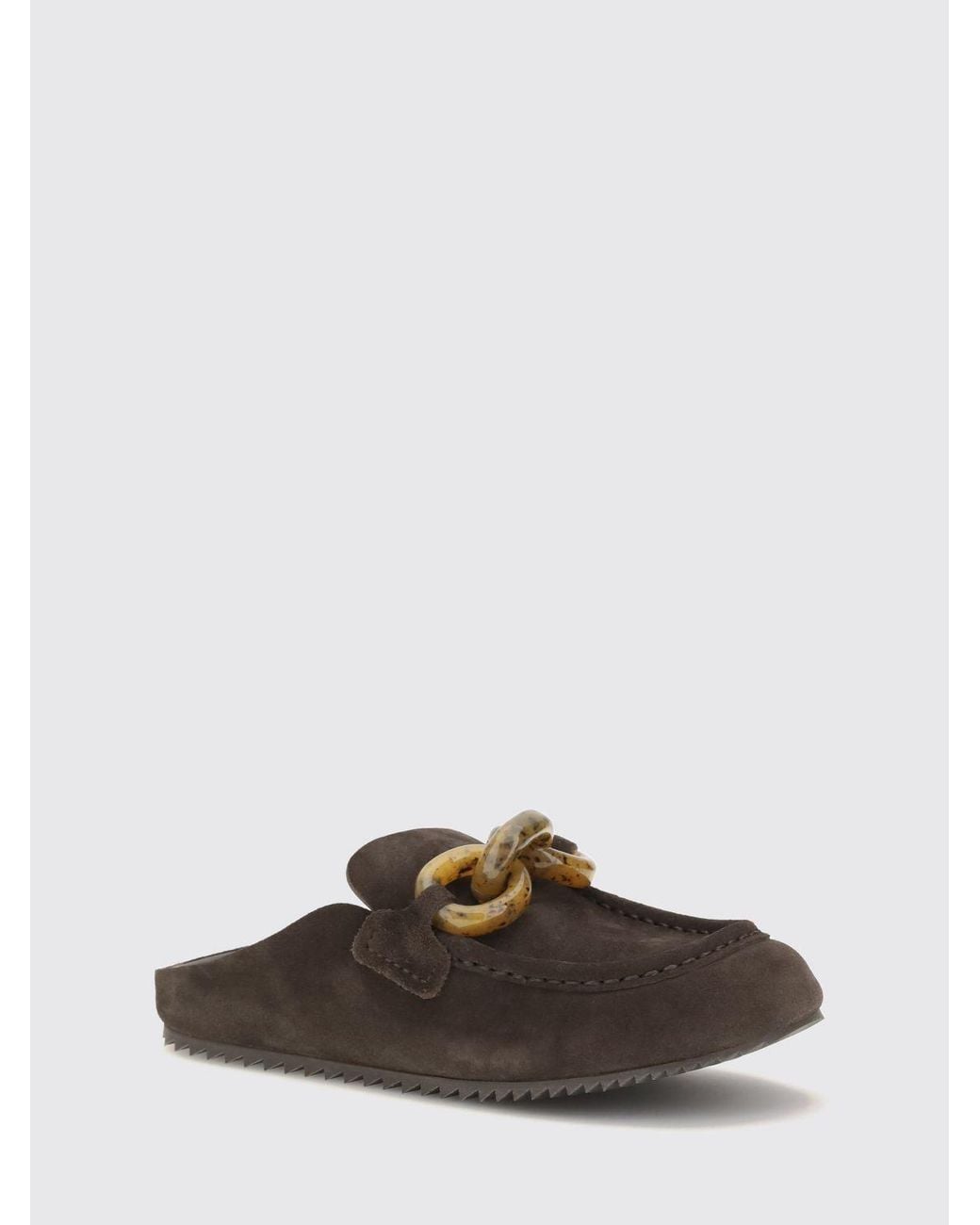 Pedro Garcia Brown Suede Mules With Notched Eva Sole