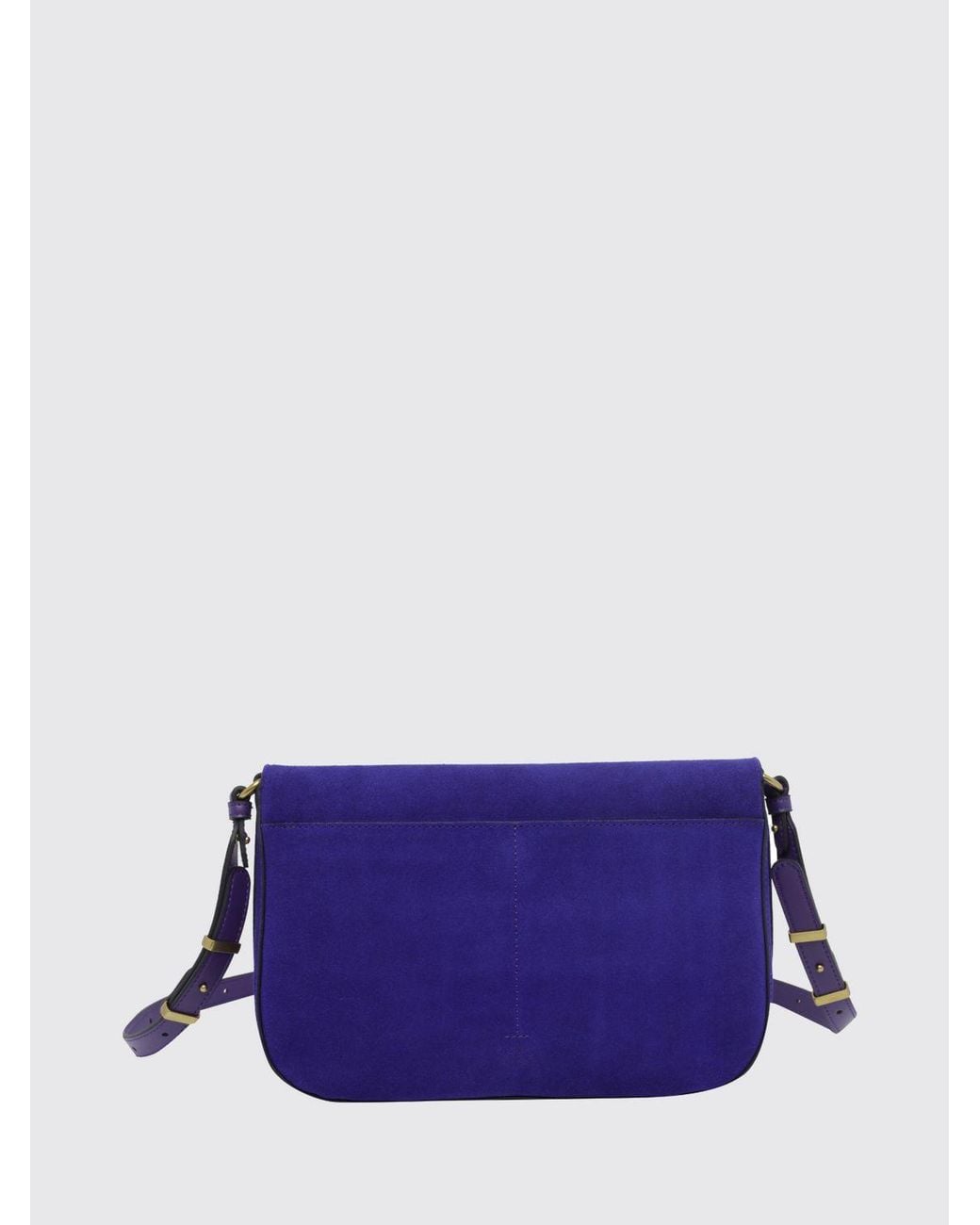 Pinko Purple Mini Love Bag Suede Crossbody Bag With Love Birds Logo