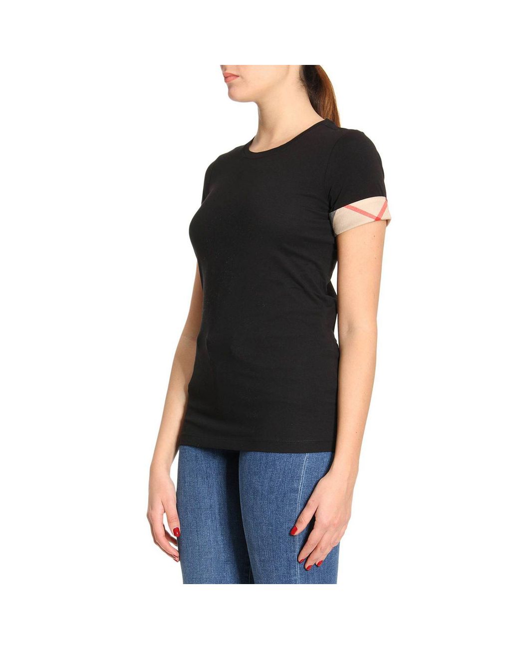 Burberry T-shirt Women in Black | Lyst