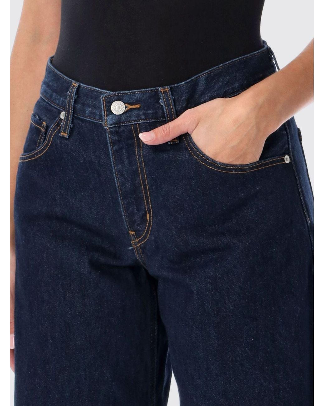 Levi's Blue High-Waisted Baggy Wide Leg Jeans