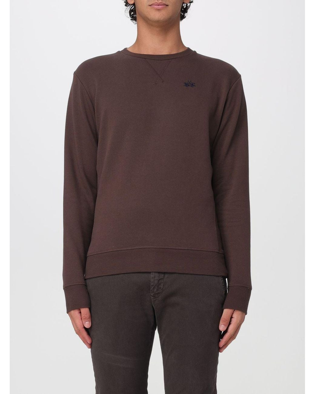 La Martina Brown Sweater for men