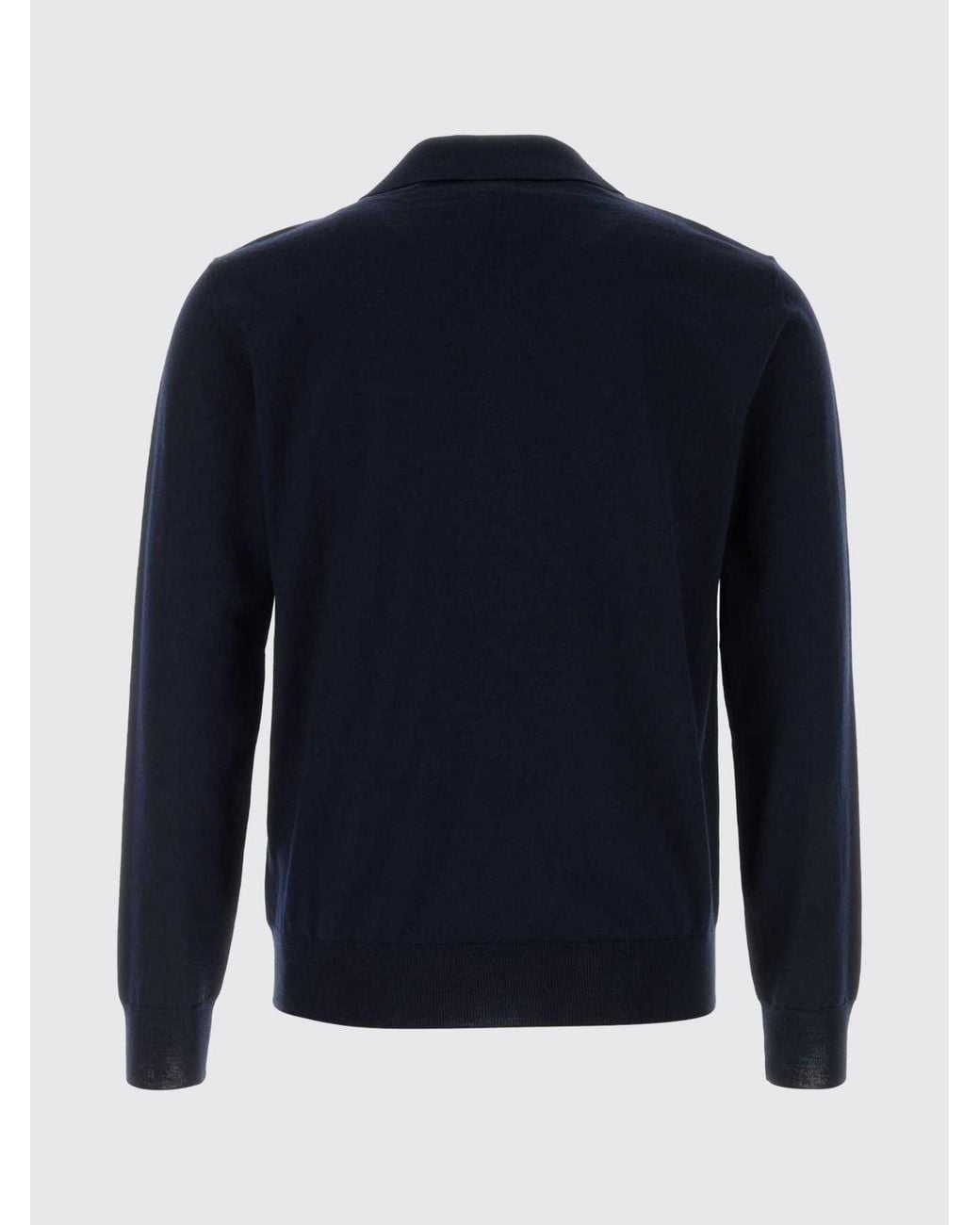 Valentino Blue Virgin Wool Knit Polo Shirt for men