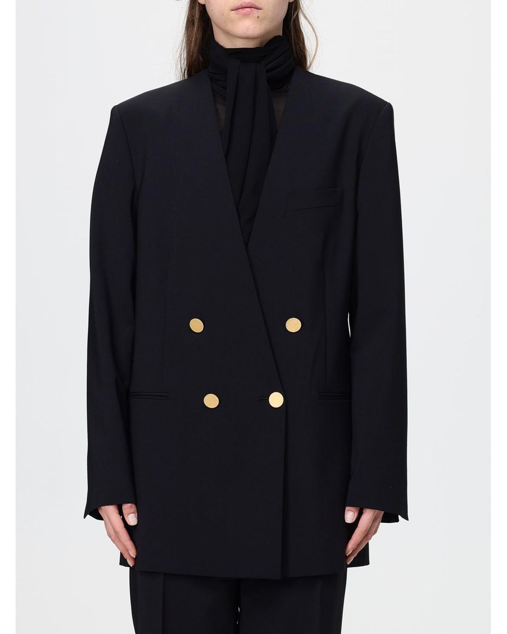Alberta Ferretti Blue Long Double-Breasted Blazer