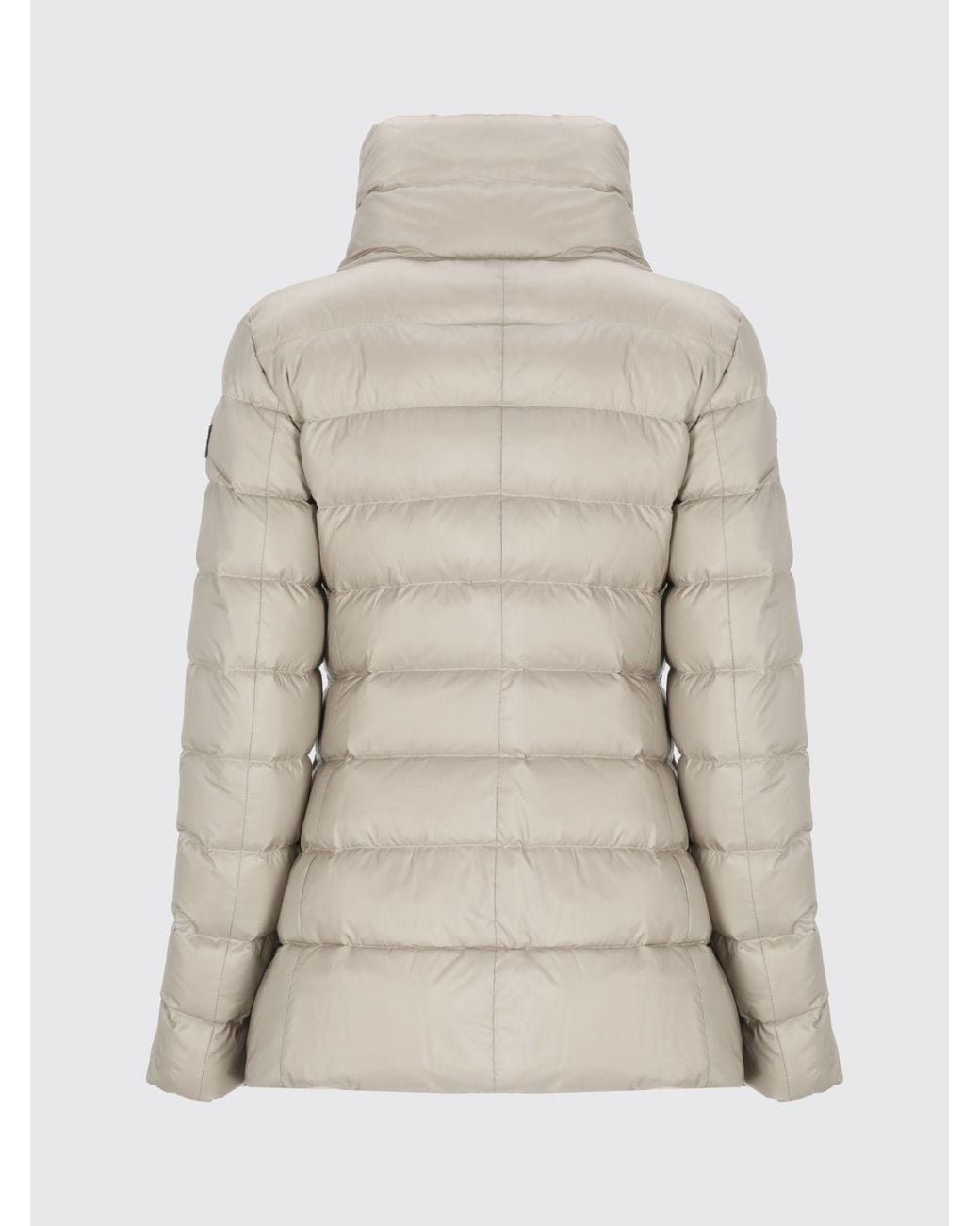 Peuterey Natural Flagstaff Quilted Water-Repellent Short Puffer Jacket With High Neck