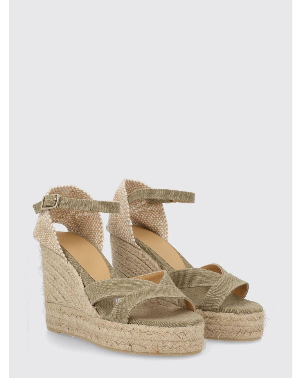 Castaner Natural Bruna High Wedge Espadrilles
