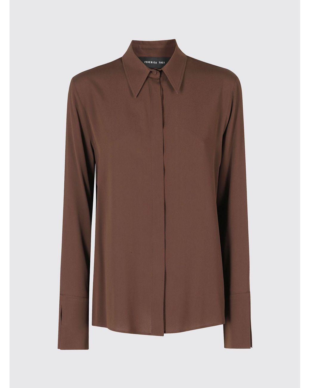 FEDERICA TOSI Brown Slim Fit Shirt