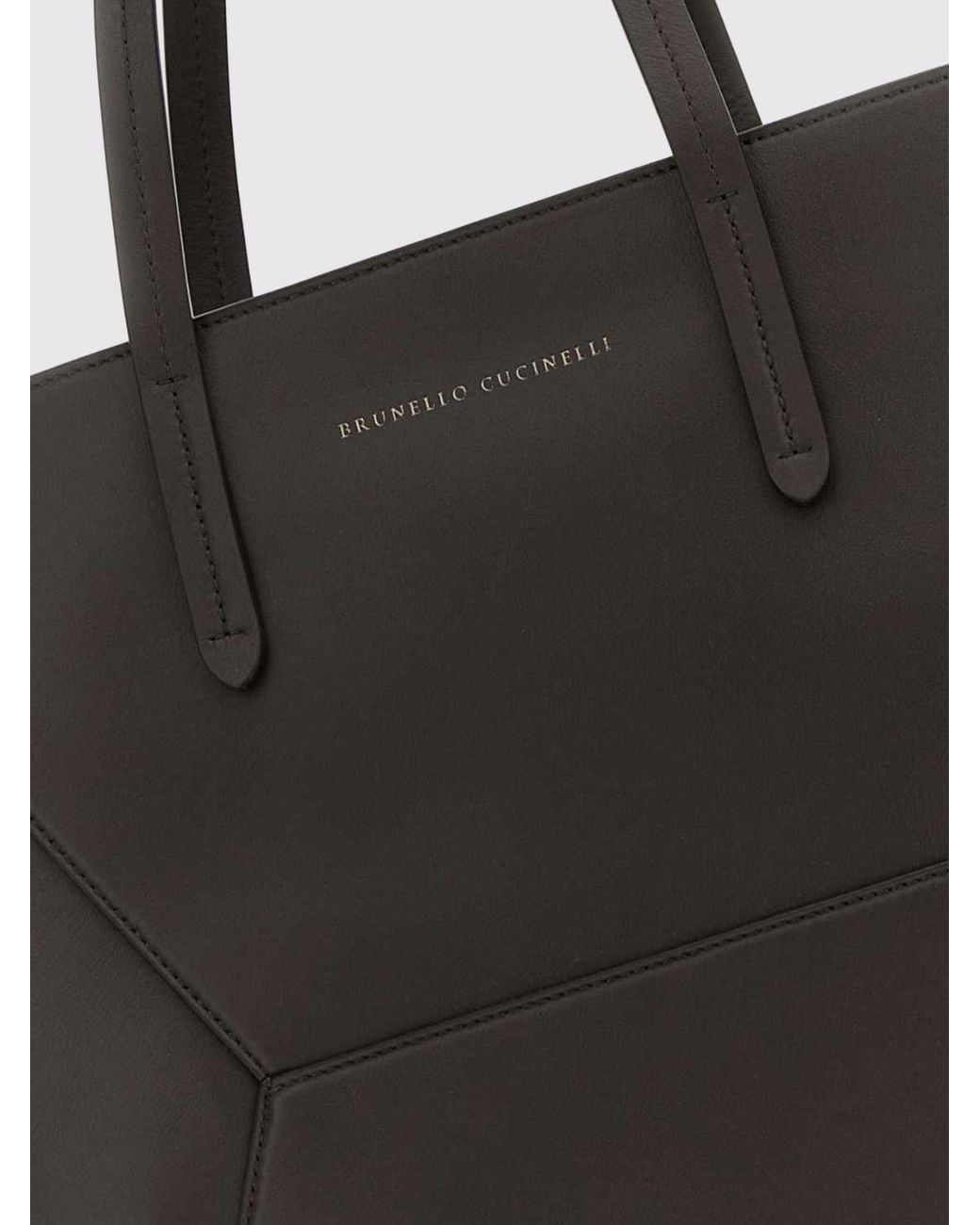 Brunello Cucinelli Black Bc Duo Large Calfskin Tote Bag With Pouch
