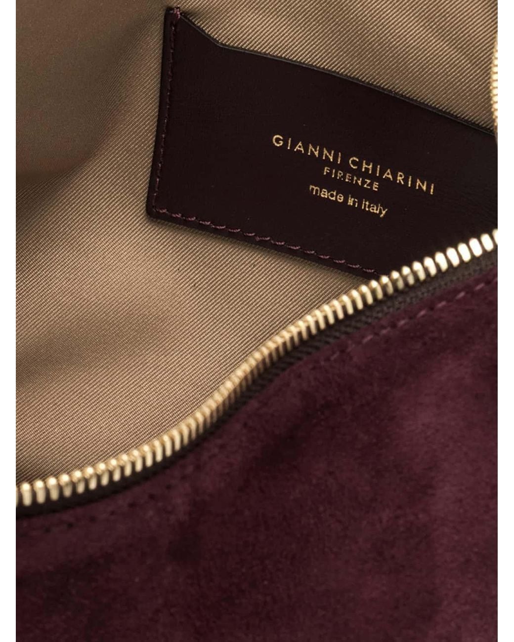 Gianni Chiarini Purple Cleo Leather Shoulder Bag With Braided Removable Handle