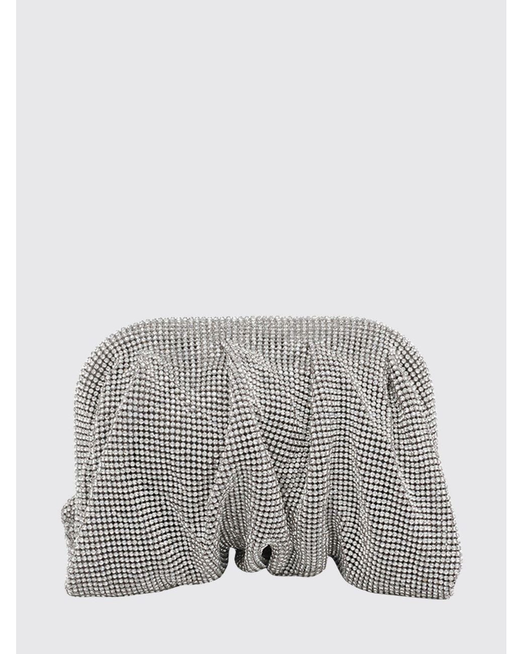 Benedetta Bruzziches Gray Venus Draped Mini Bag
