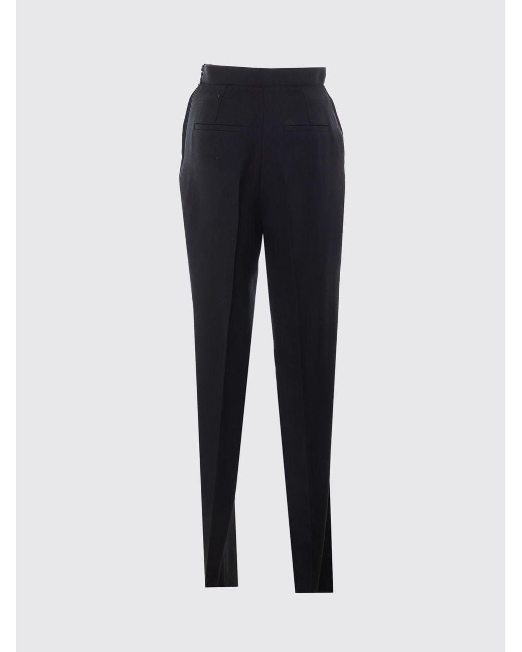 Elisabetta Franchi Blue Slim Fit Virgin Wool Blend Skinny Trousers