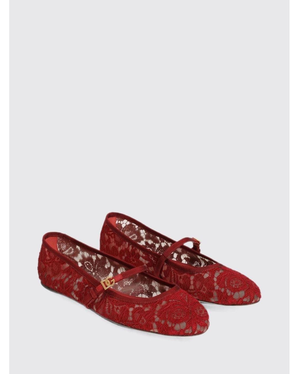 Dolce & Gabbana Red Dolce &Amp Gabbana Ballet Flat