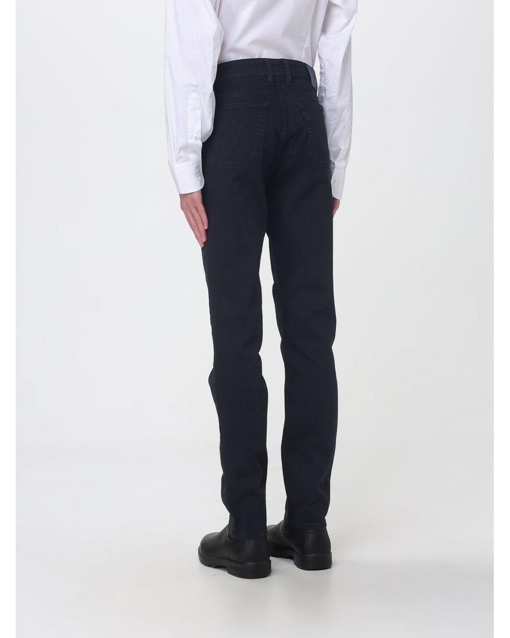 Jeckerson Blue Five-Pocket Slim Fit Trousers for men