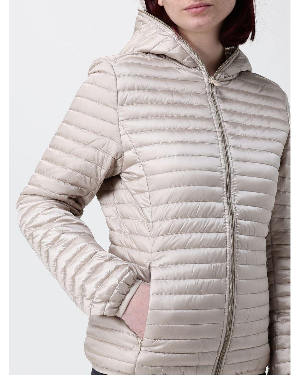 Save The Duck Gray Alexa Hooded Nylon Down Jacket