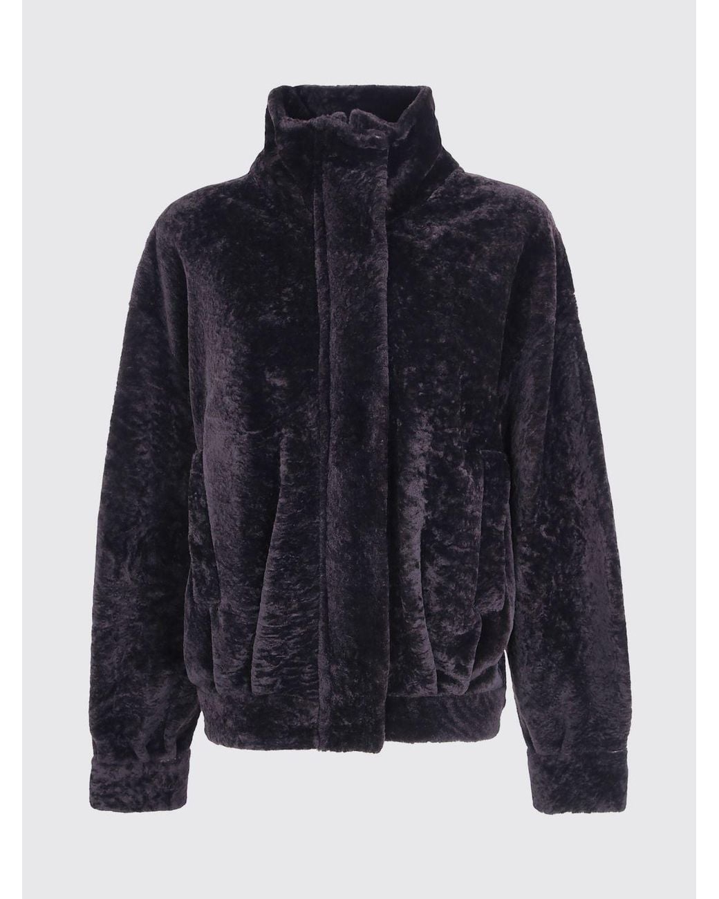 Arma Blue High-Neck Cropped Jacket