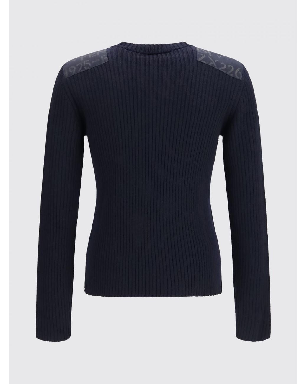 Fendi Langärmeliger Slim Fit Pullover Mit Rundhalsausschnitt Aus Feiner Baumwolle in Blue für Herren
