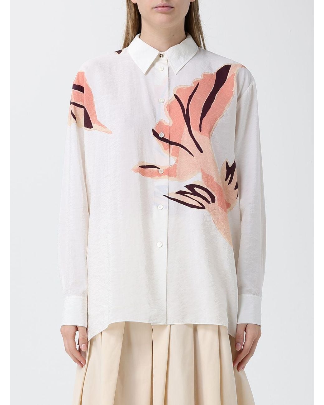 Paul Smith Gray Silk Blend Casual Shirt
