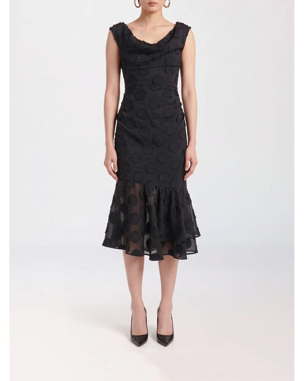 Vivienne Westwood Black Ginnie Off-The-Shoulder Draped Crêpe Midi Dress