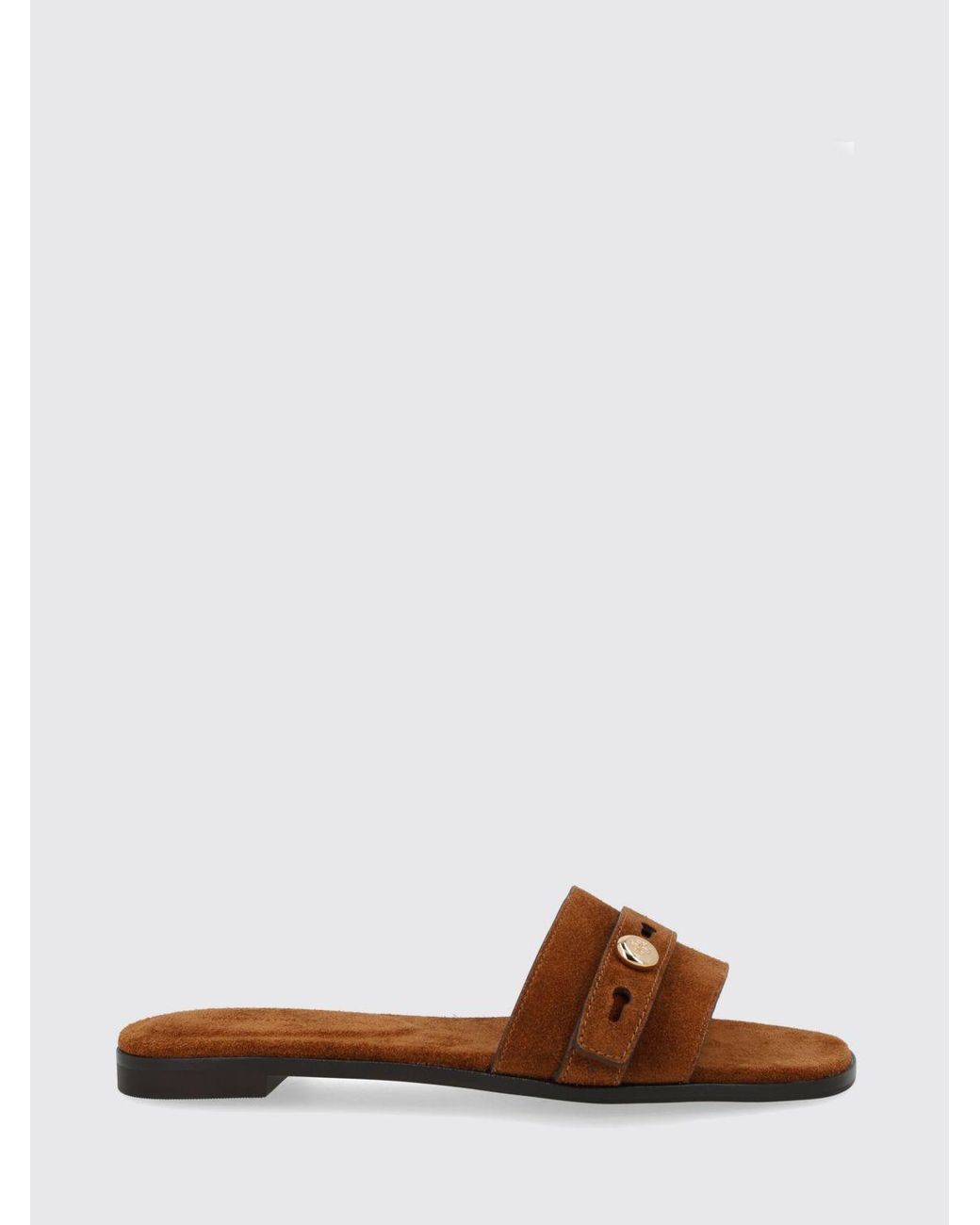 Tory Burch Brown Romy Suede Sandals