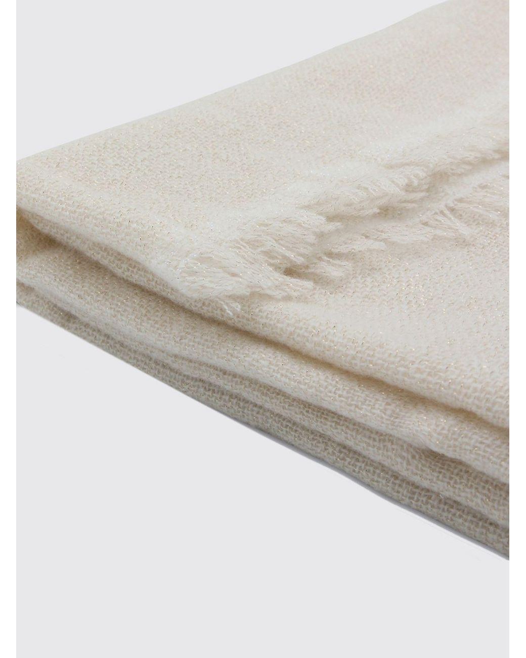 Fabiana Filippi Natural Virgin Wool And Cashmere Scarf