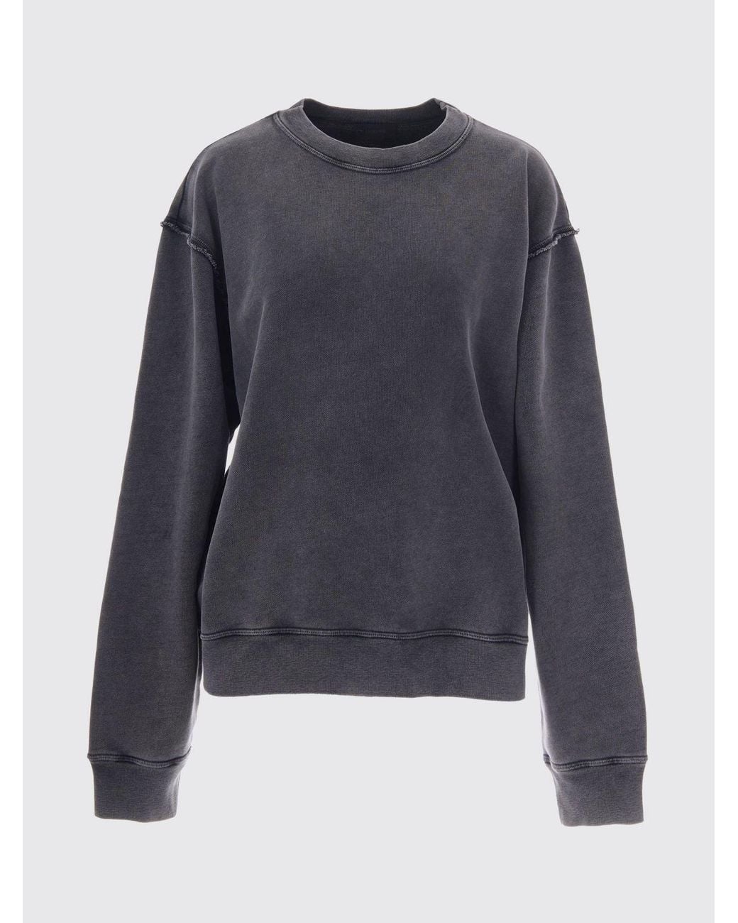 Haikure Blue Cotton Crewneck Sweatshirt With Cut-Out Detail And V-Back