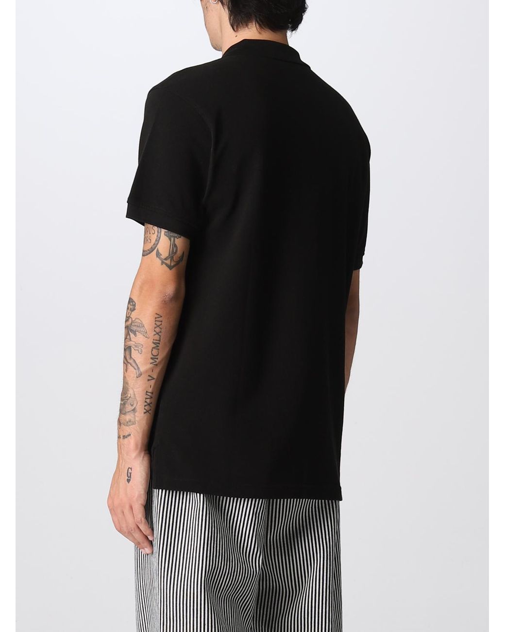 KENZO Black Boke Flower Crest Logo Polo T-shirt for men