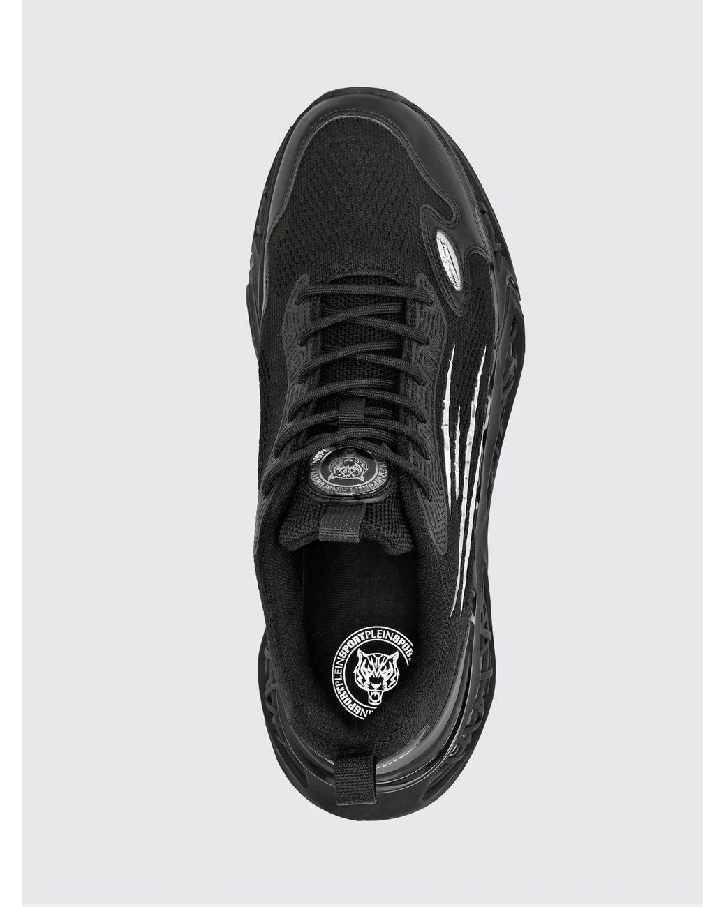 Philipp Plein Black Lace-Up Low-Top Sneakers for men