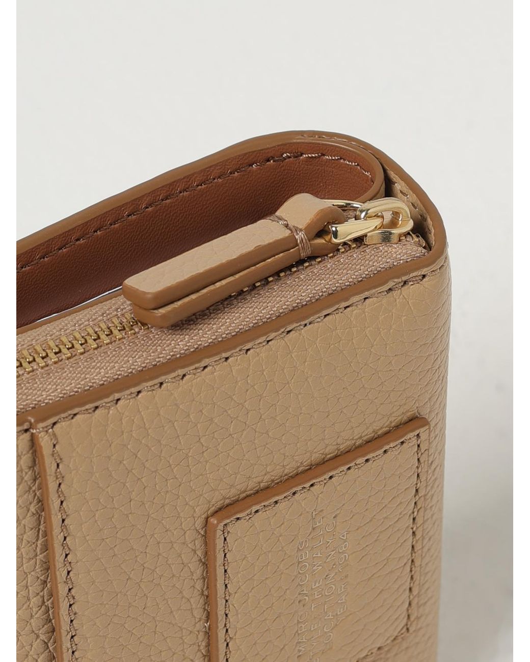 Marc Jacobs Natural Mini Compact Leather Wallet