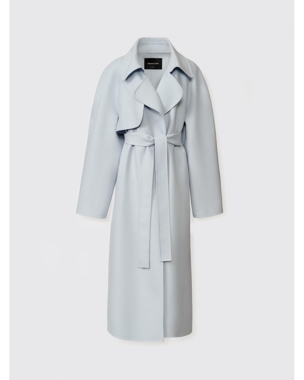 Fabiana Filippi Gray Virgin Wool Coat