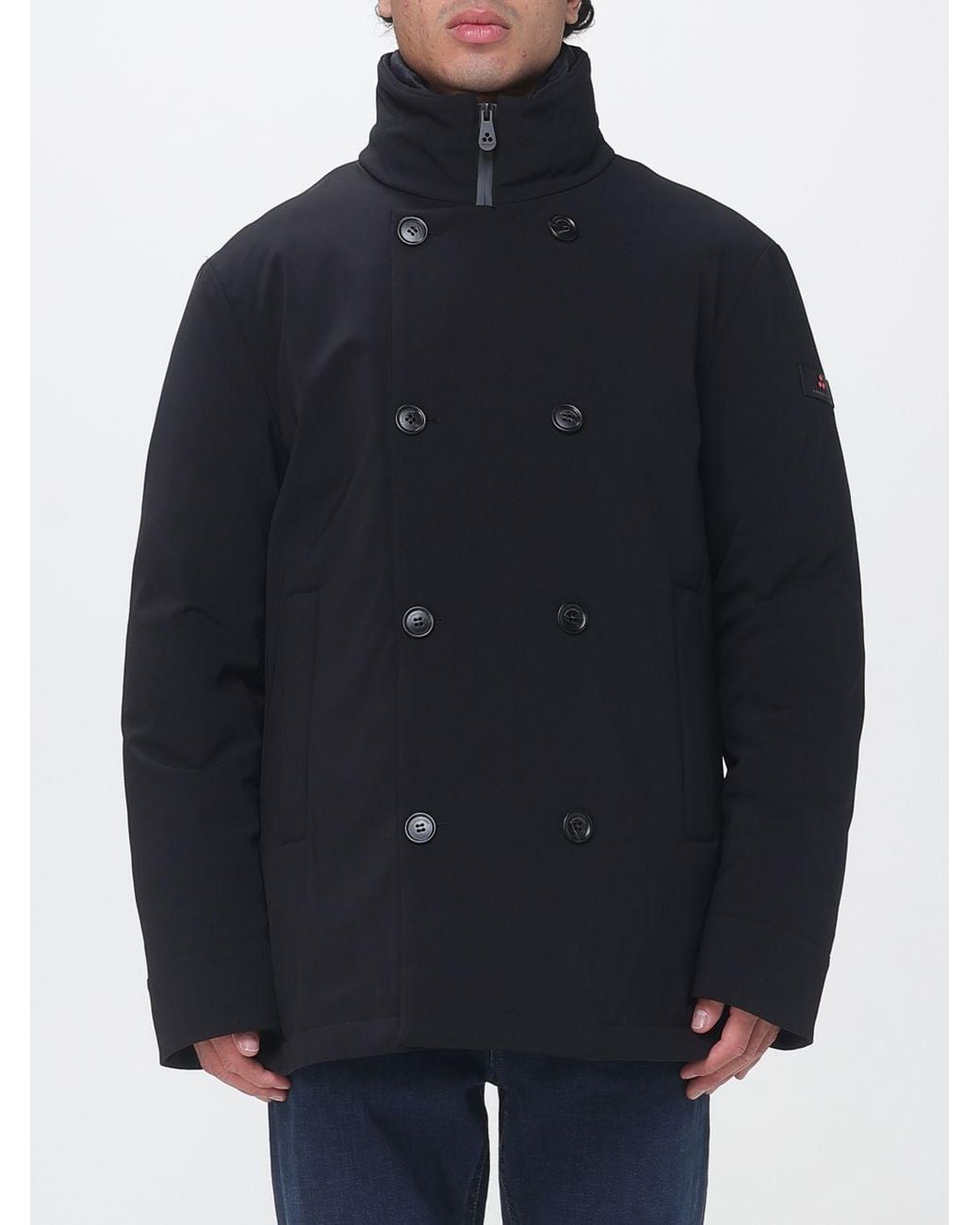 Peuterey Blue Militao Double-Breasted Caban Jacket for men
