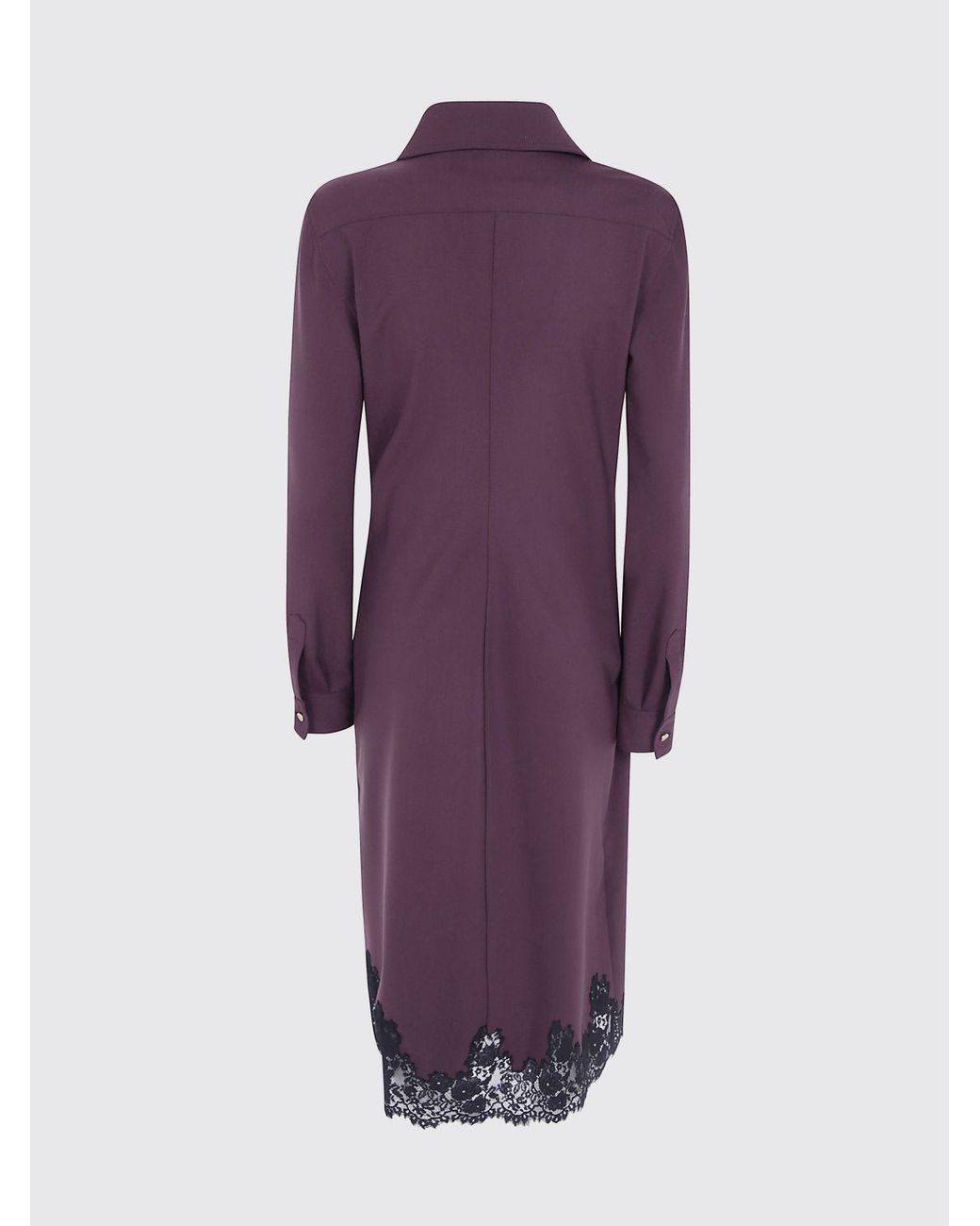 Alberta Ferretti Purple Midi Shirt Dress