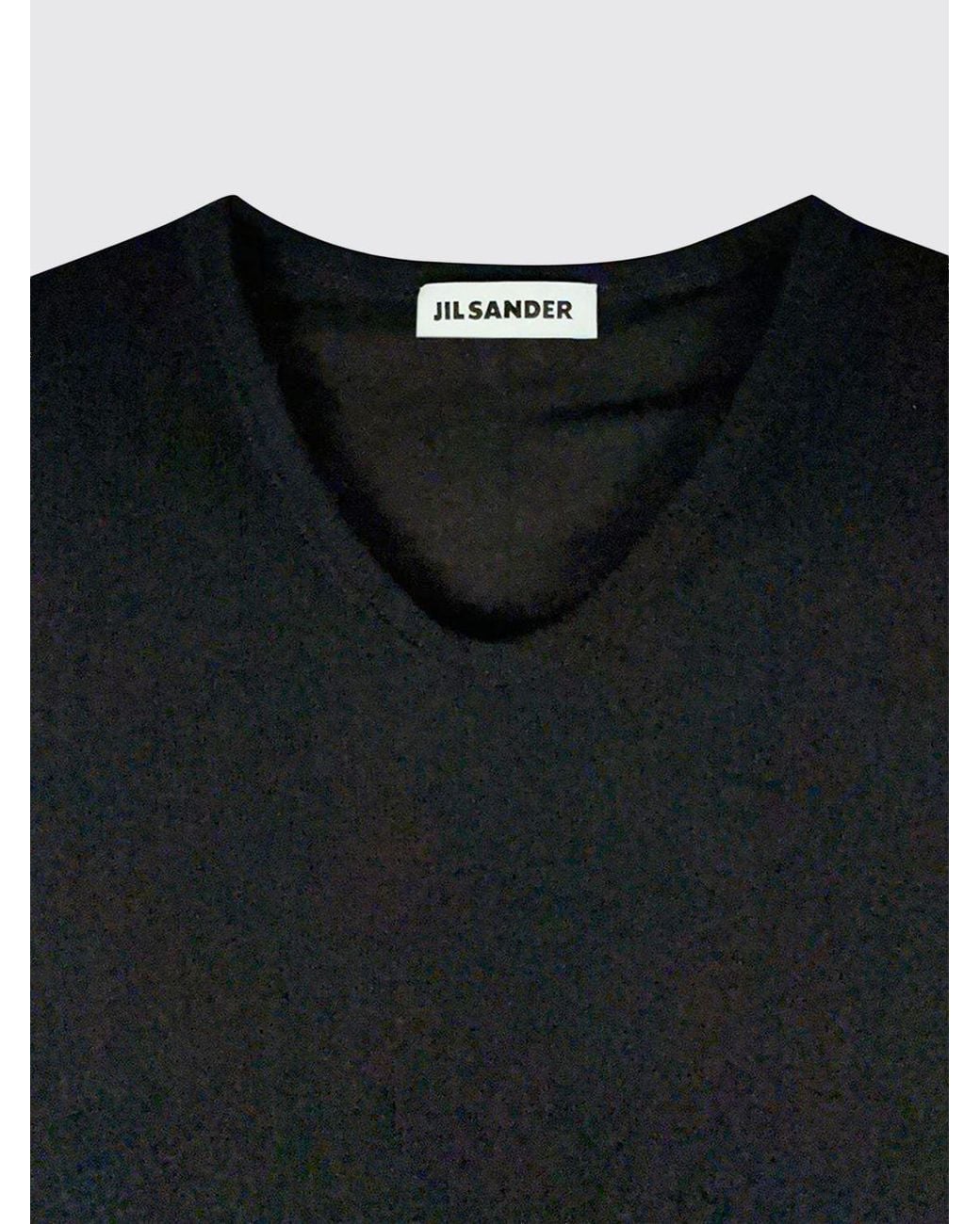 Jil Sander Black Knit Midi Dress