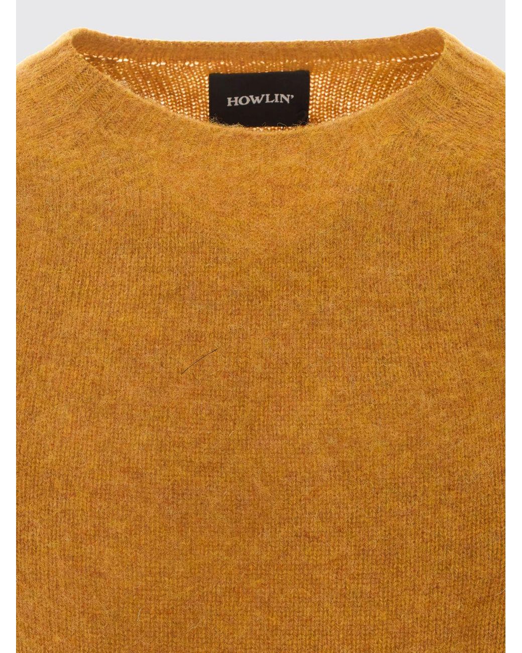 Howlin' By Morrison Blue Crewneck Wool Blend Jumper With Ribbed Trims for men