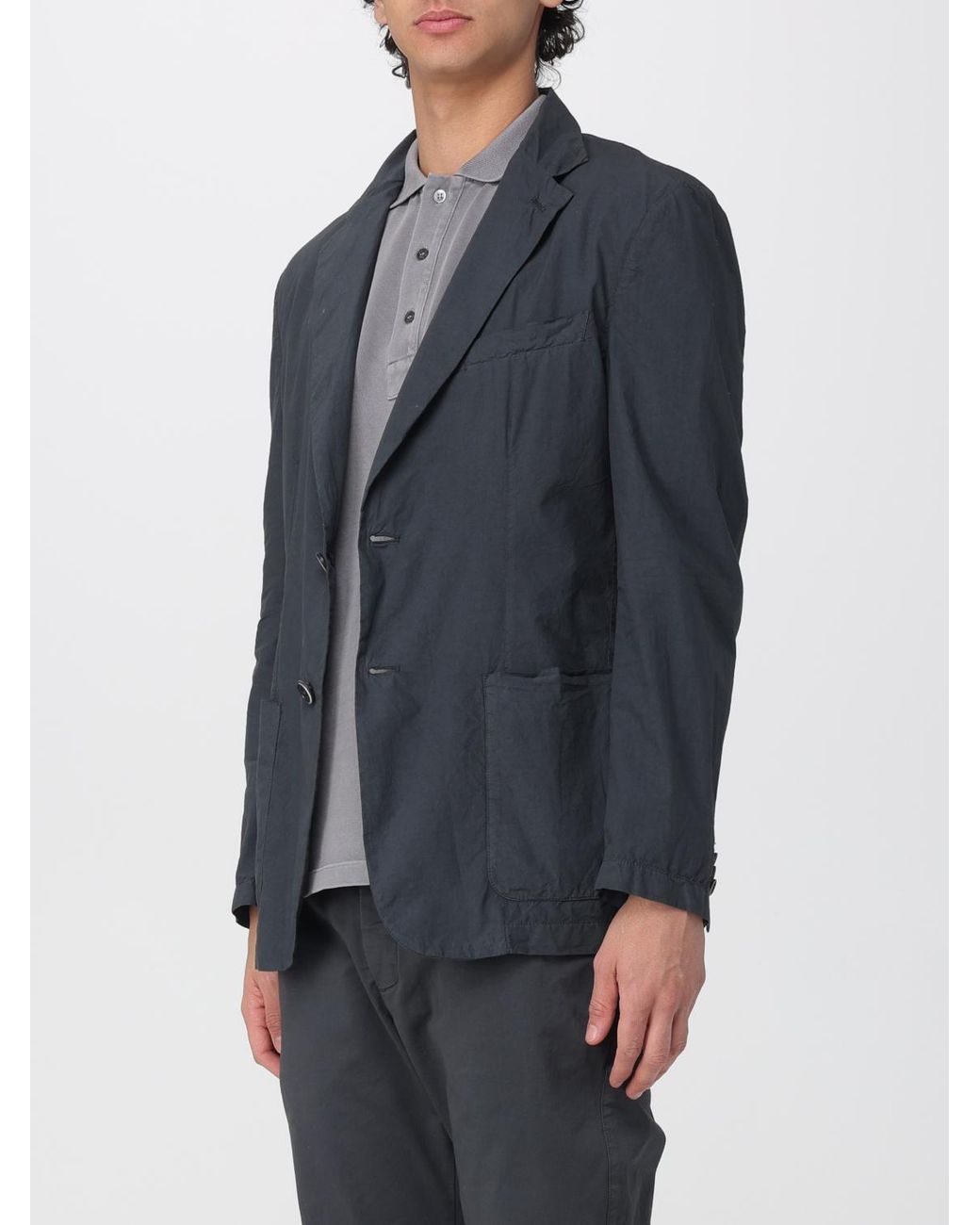 Barena Blue Cotton Blazer for men