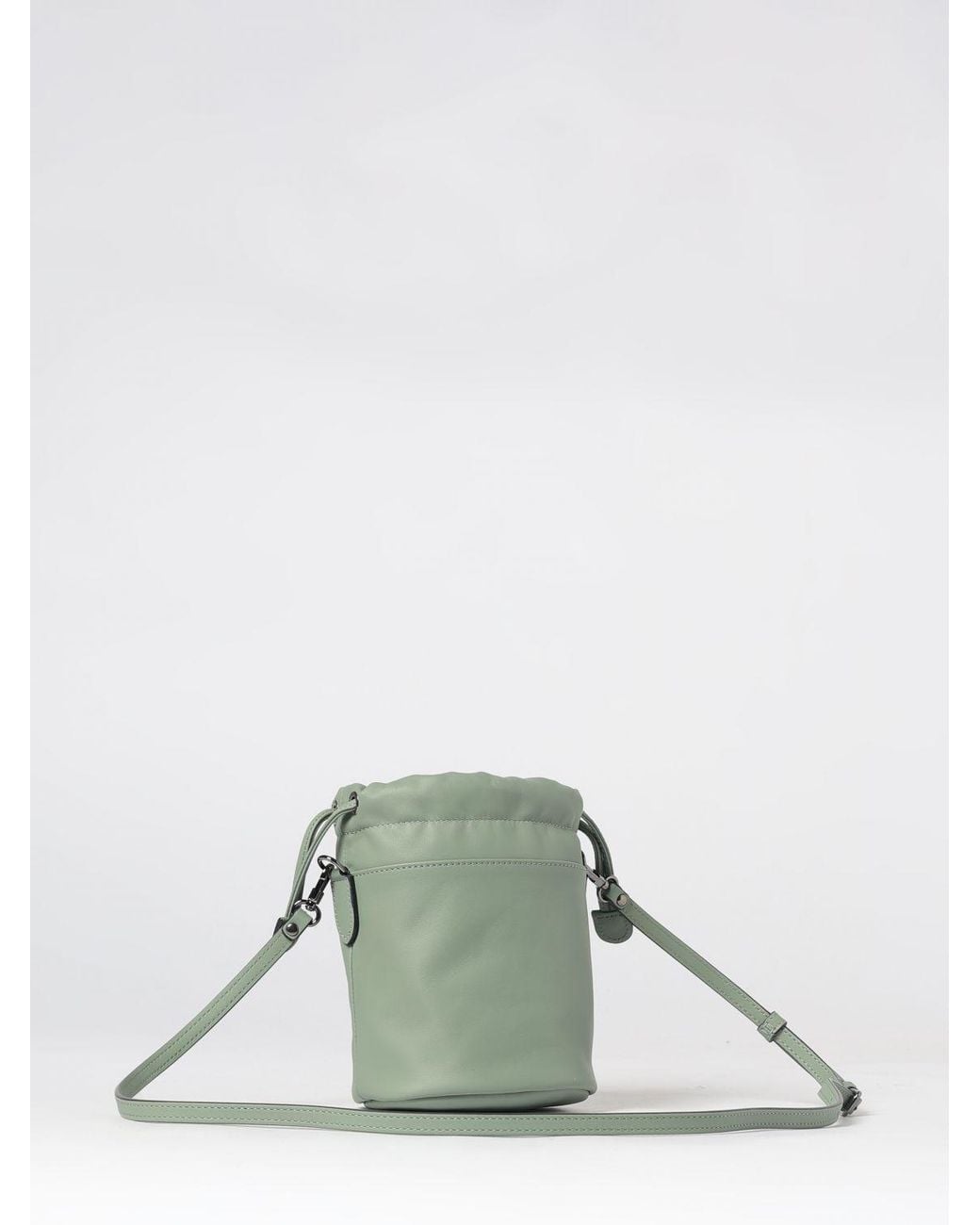 Longchamp Green Le Pliage Xtra Mini Cowhide Leather Bucket Bag