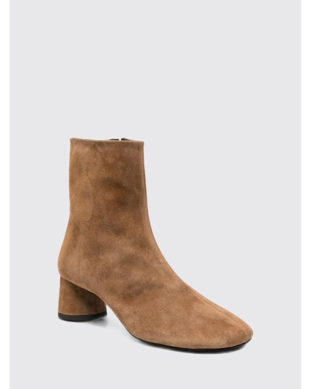 Proenza Schouler Brown Suede Ankle Boots With A Medium Cylindrical Heel