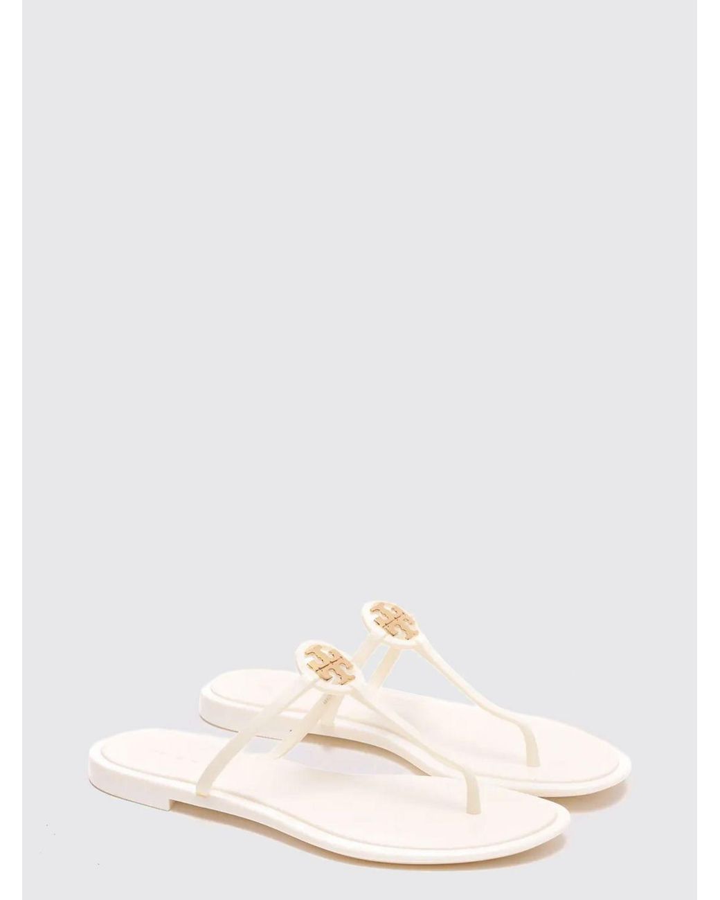 Tory Burch White Miller Jelly Thong Sandals