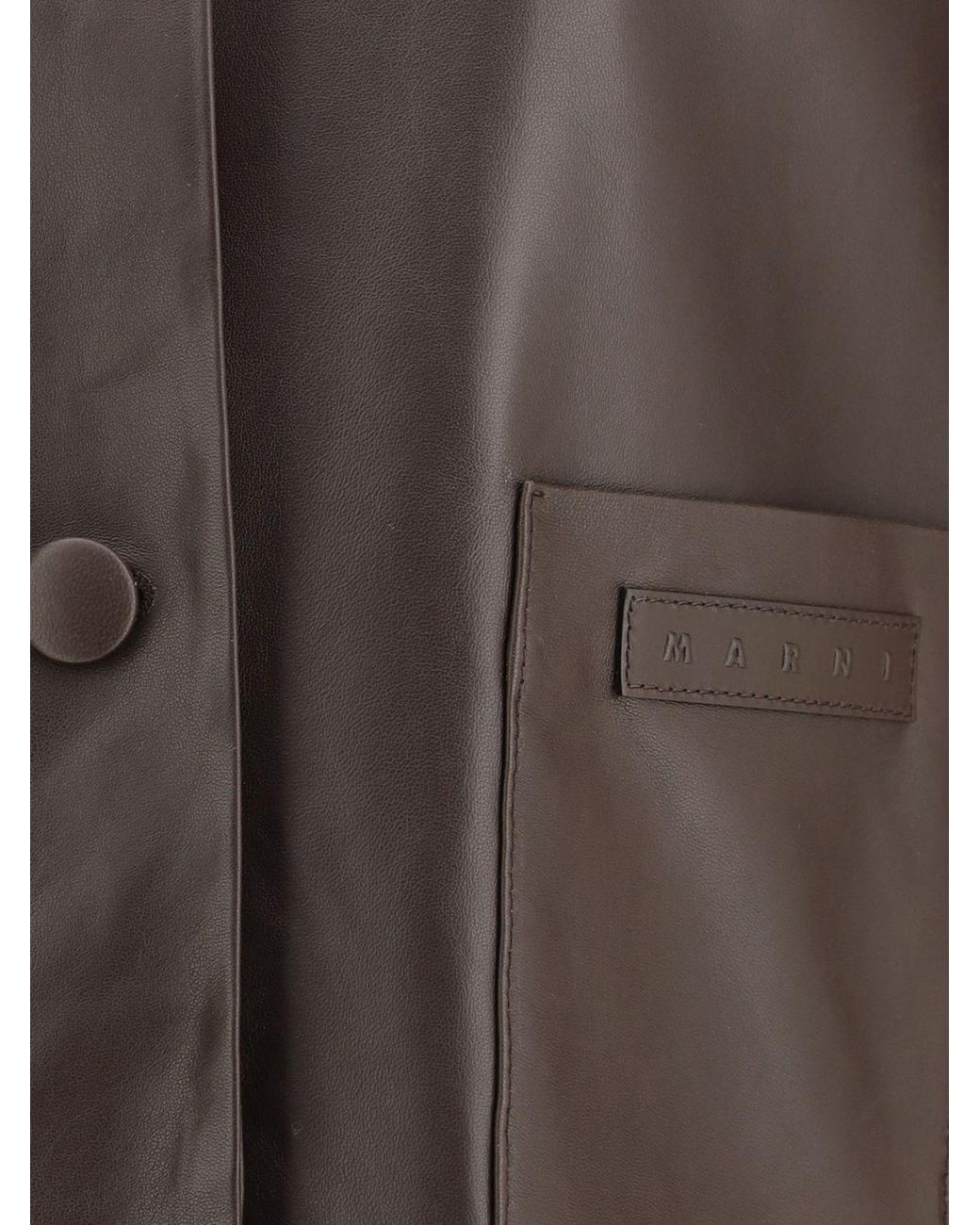 Chaqueta De Piel Marni de color Brown