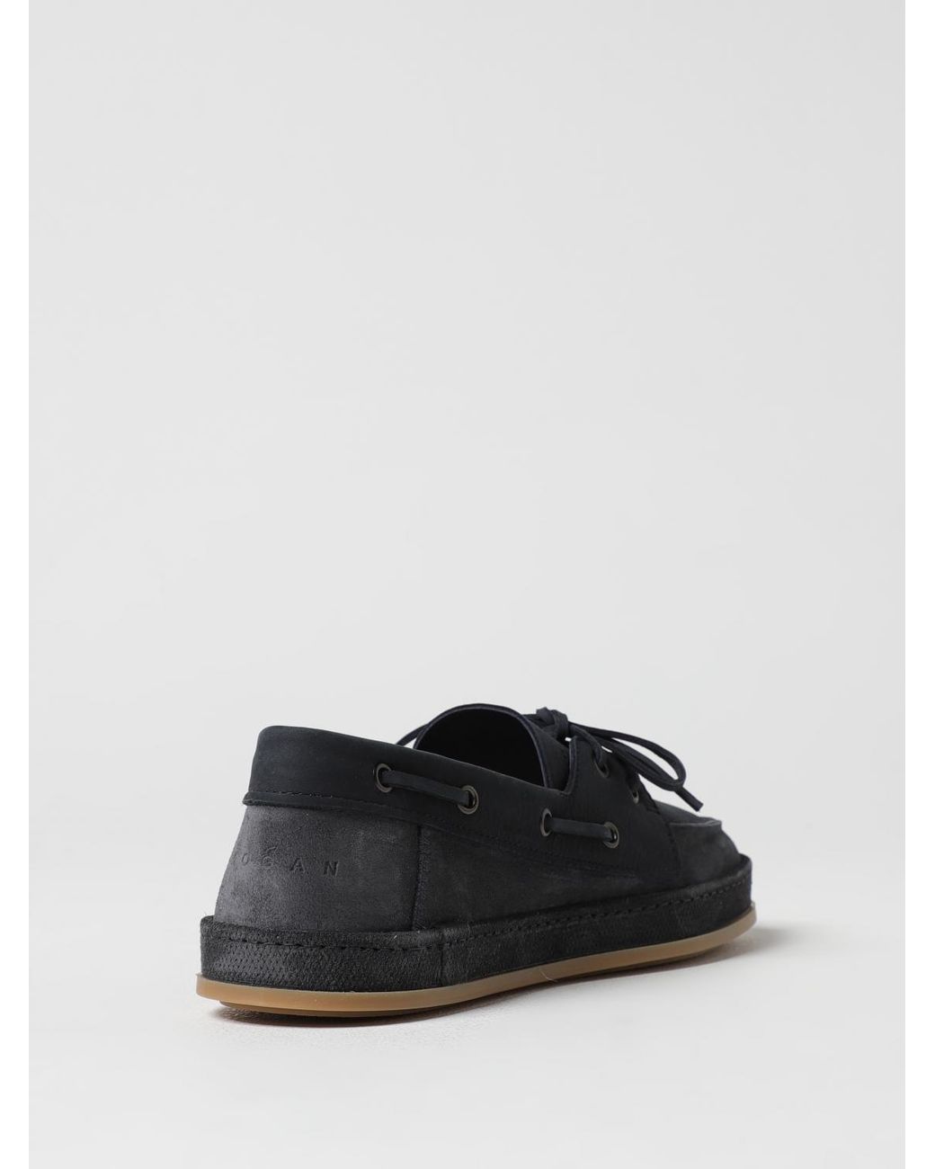 Hogan Black Interactive Boat Shoe Casual for men