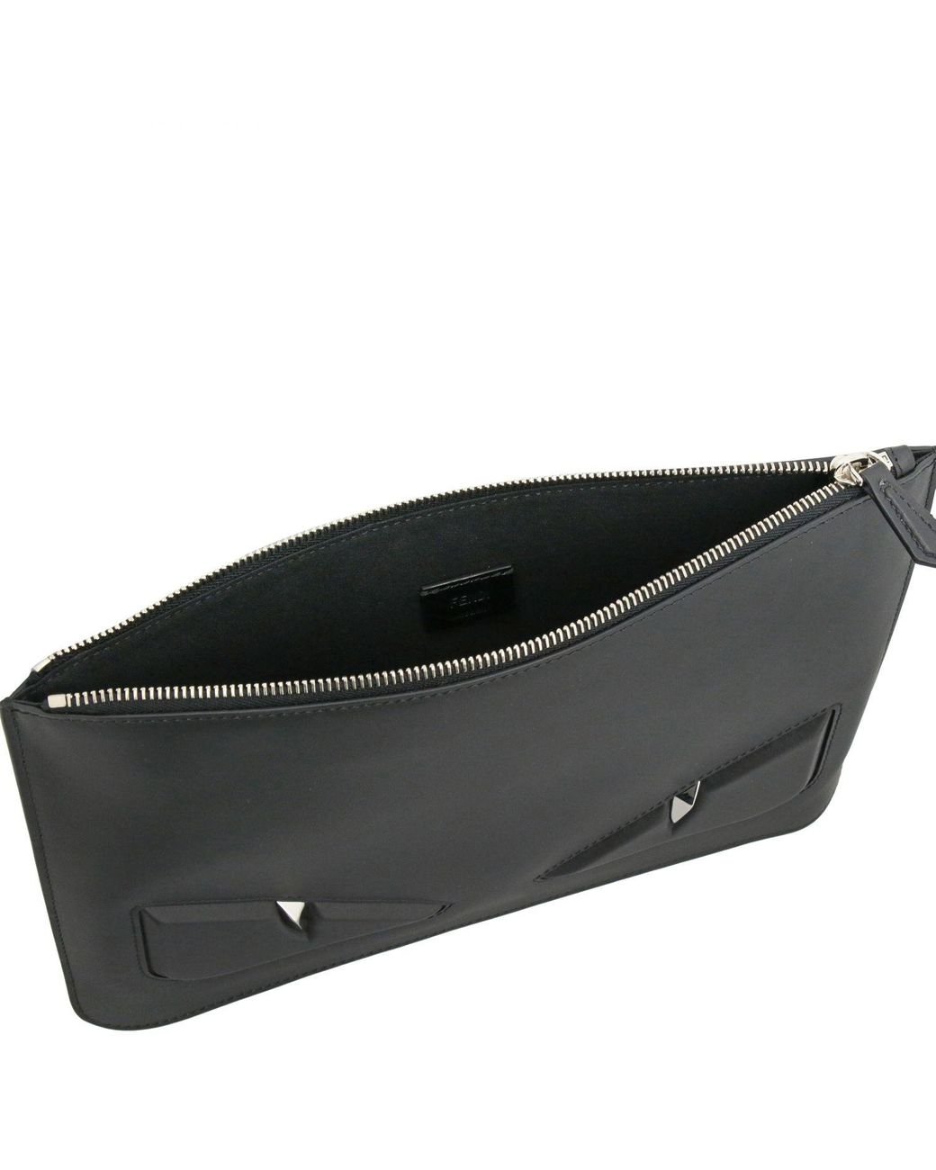 Fendi Monster Eyes Clutch Bag In Smooth Leather With Bugs Maxi Metallic  Eyes Bag Bugs in Black for Men | Lyst