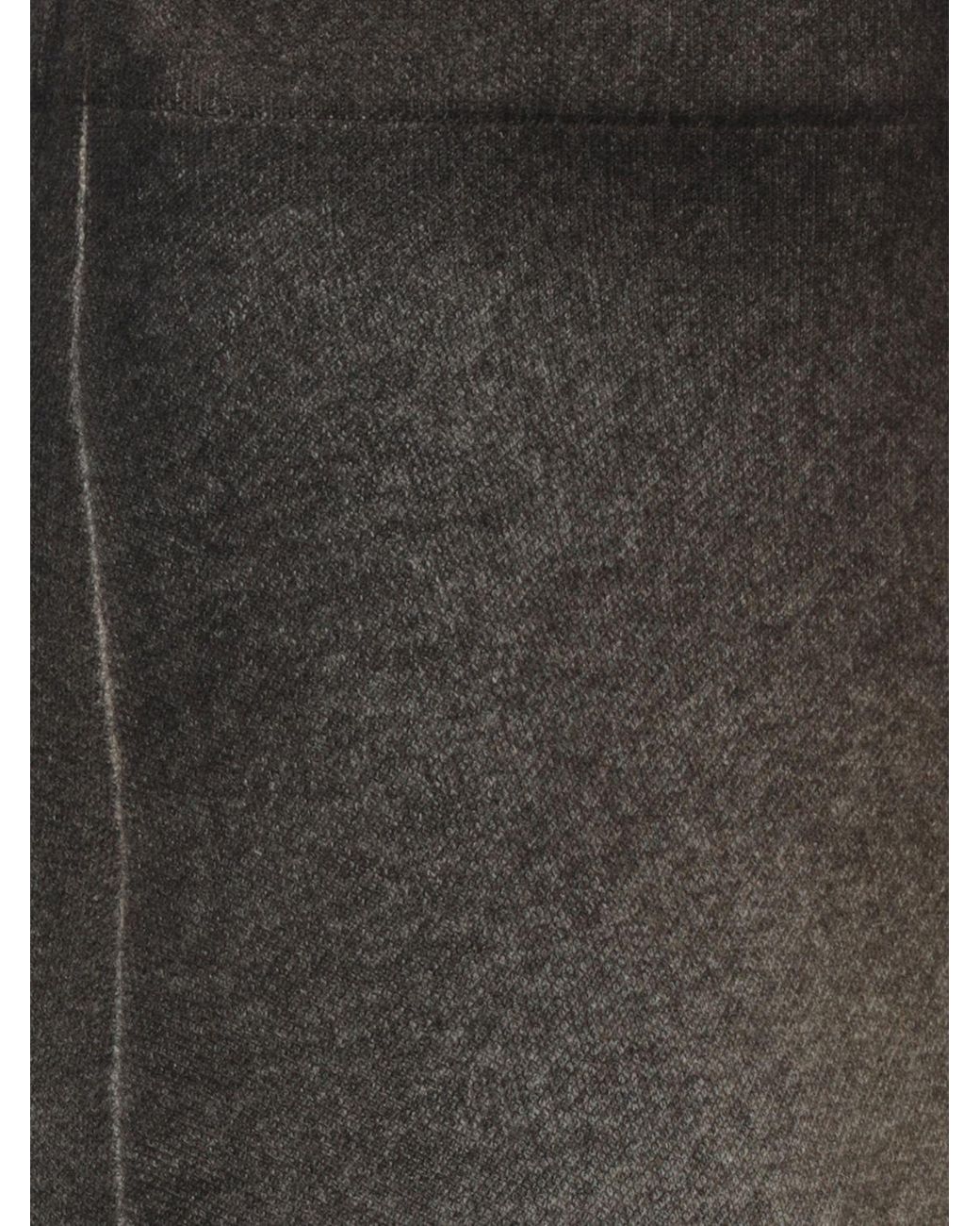 Avant Toi Green Wool And Cashmere Knit Midi Pencil Skirt With Elastic Waist