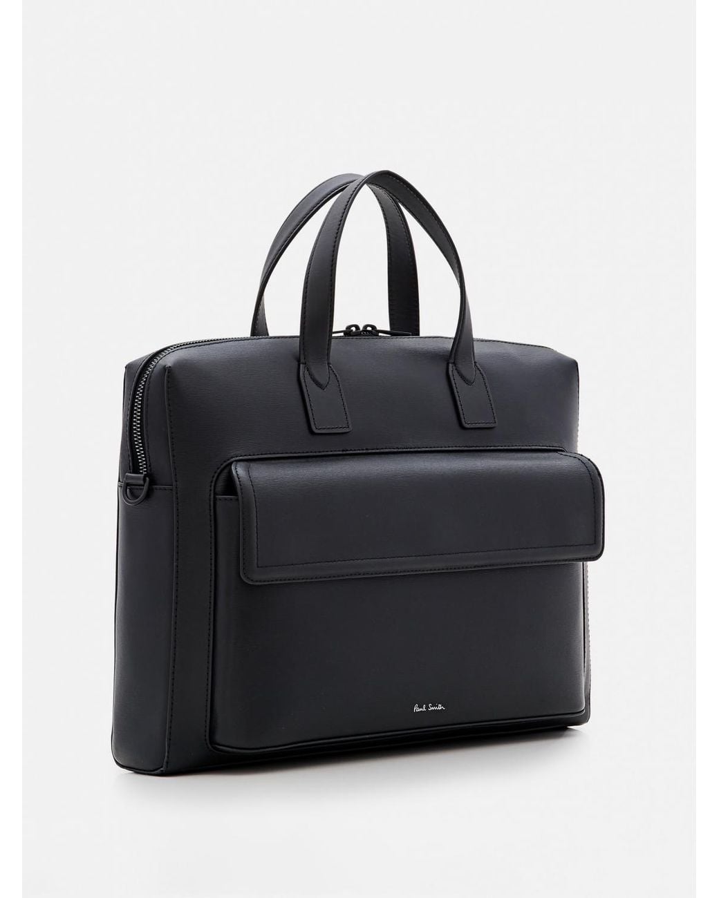 Paul Smith Black Leather Briefcase Professional Portfolio for men